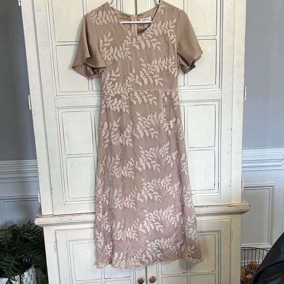 NWT Roolee size small blush embroidered dress - Picture 1 of 5